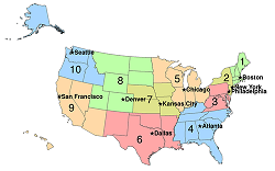 United States map showing all HHS regions