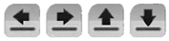Buttons with arrows pointing up, down, left, and right