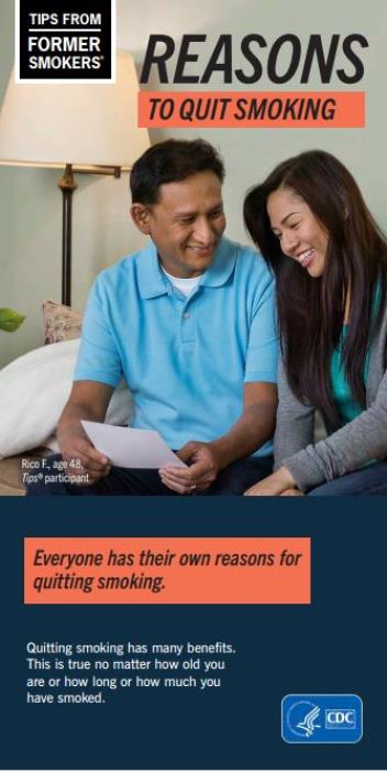 Tips® Reasons to Quit Smoking patient tri-fold brochure - Spanish