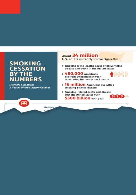 thumbnail for 2020 SGR| Smoking Cessation By The Numbers Infographic and links to details