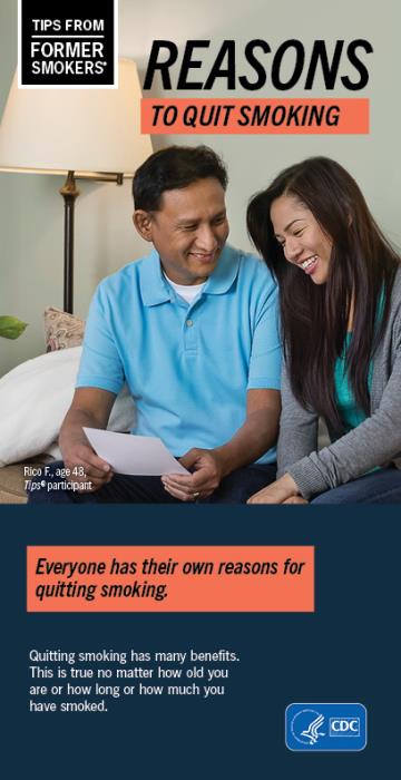 Tips® Reasons to Quit Smoking patient tri-fold brochure