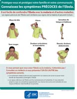 Protégez-vous et protégez votre famille et votre communauté: Connaissez les symptômes PRÉCOCES de l’Ebola